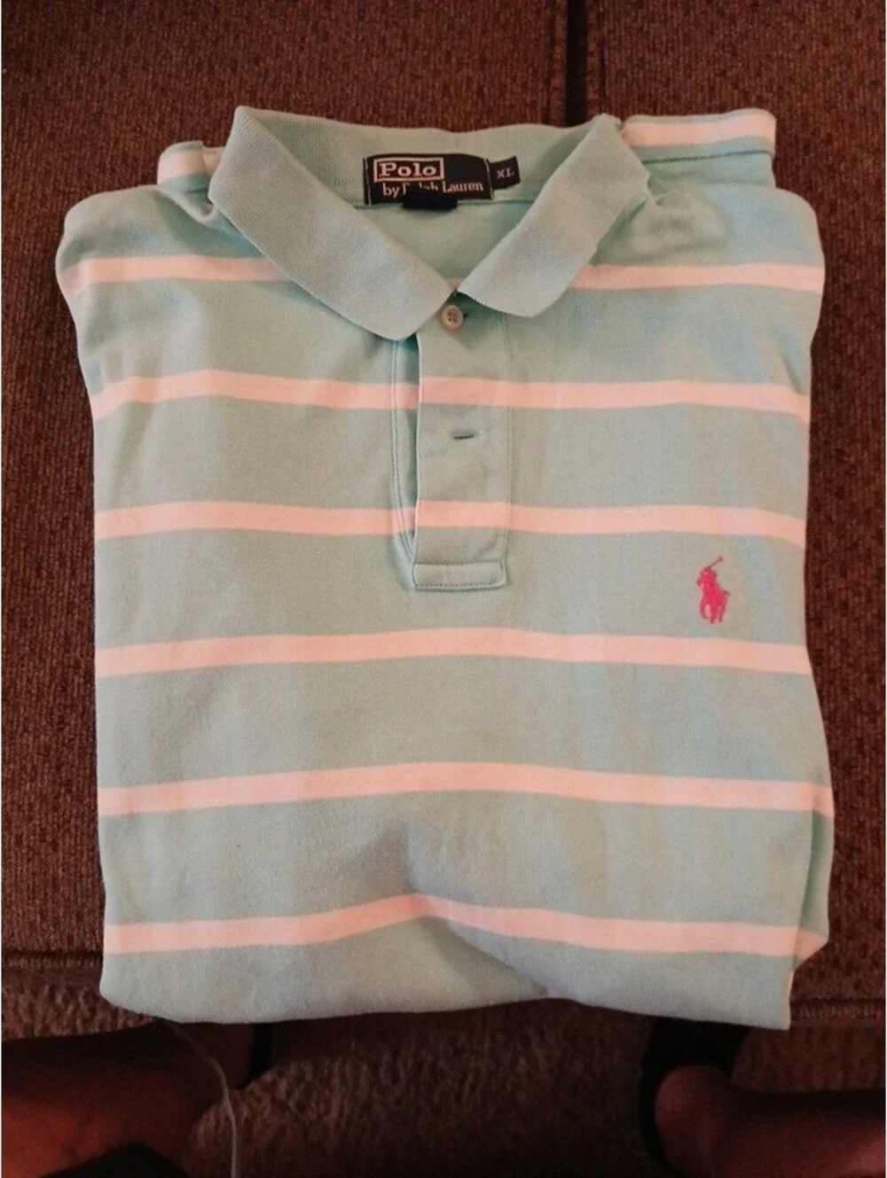 Polo Ralph Lauren Men's Classic Fit Polo Shirt Size XL, Blue and White, Striped